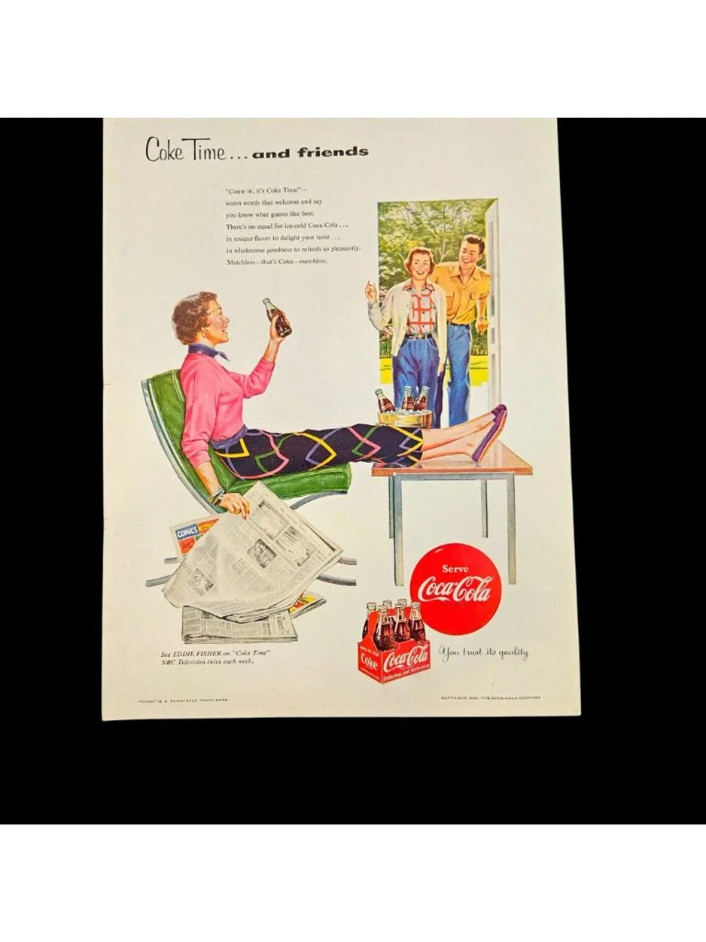 Vintage 1954 Women's Instant Collection Lot Kotex Coca-Cola Ad Luxrite Hairnet